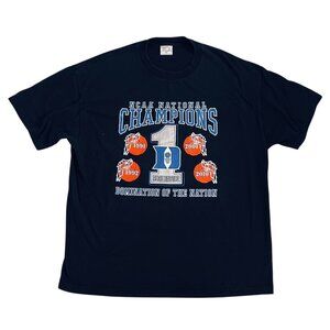 Duke Blue Devils NCAA Basketball Champs T-Shirt 2XL Black 1991 92 01 10 Cotton